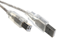 Кабель USB2.0 A-->B (1.5м) Telecom прозрачная изоляция <TUS6995-1.5M>